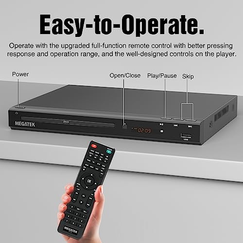 MEGATEK Region-Free DVD Player with HDMI & CD Player