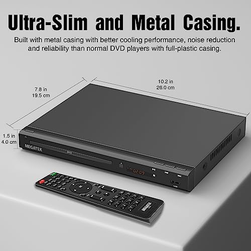 MEGATEK Region-Free DVD Player with HDMI & CD Player