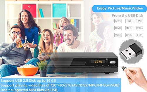 Tojock DVD Player with HD 1080p Up-Conversion