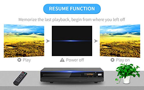 Tojock DVD Player with HD 1080p Up-Conversion
