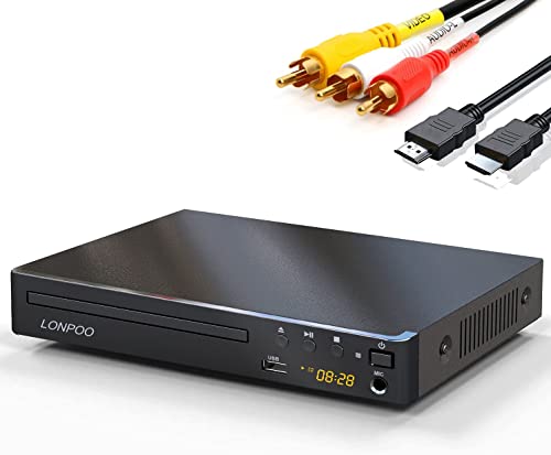 LONPOO DVD Player with HDMI and Microphone Port