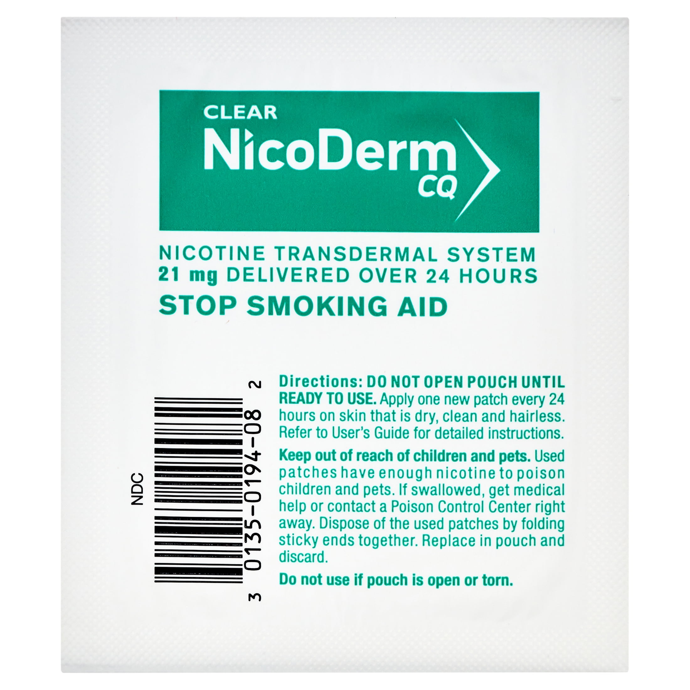 Nicoderm CQ Step 1 Nicotine Patches, 21mg, 14ct