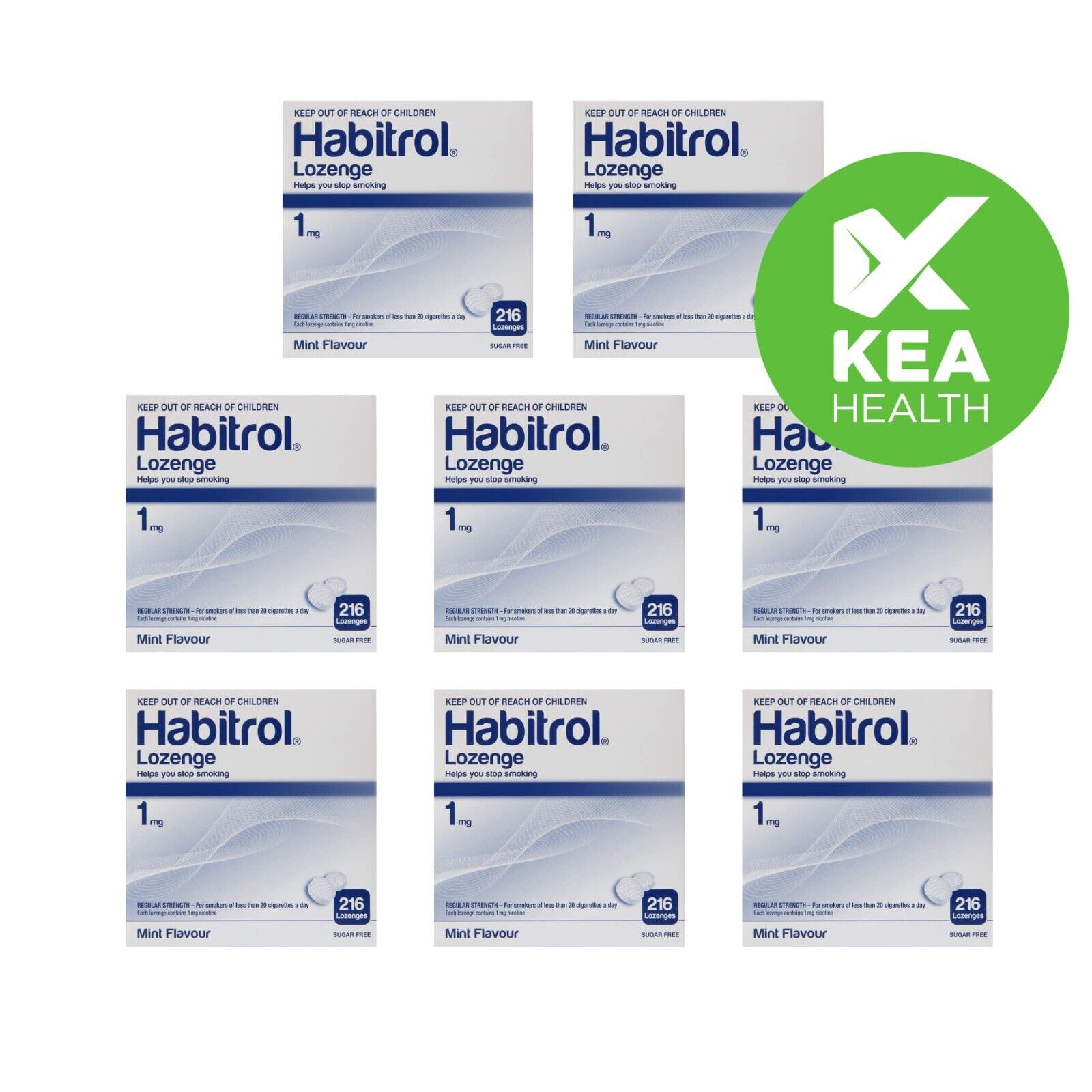 Habitrol Mint 1mg Nicotine Lozenges: 1,728 Pieces, 8 Boxes