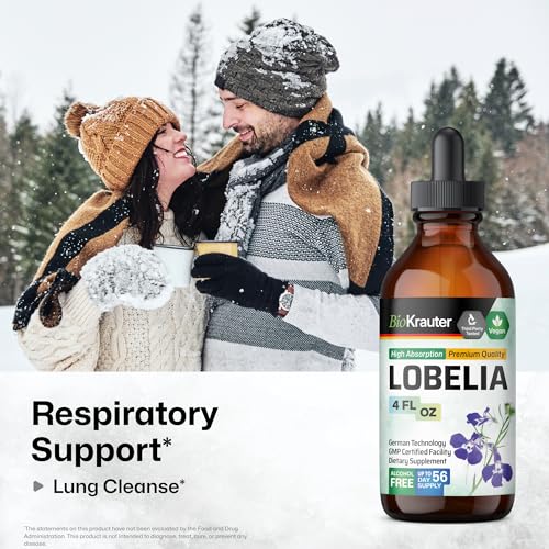 Organic Lobelia Tincture for Respiratory Support - Vegan