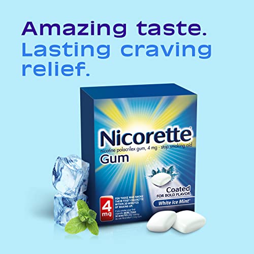 Nicorette 4mg Nicotine Gum - White Ice Mint