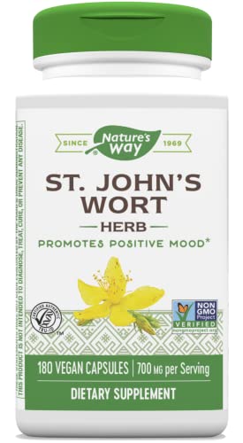 Premium St. John's Wort Herb for Positive Outlook, 700mg, 180 Capsules