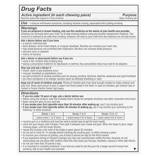 Nicorette 4mg Nicotine Gum - White Ice Mint