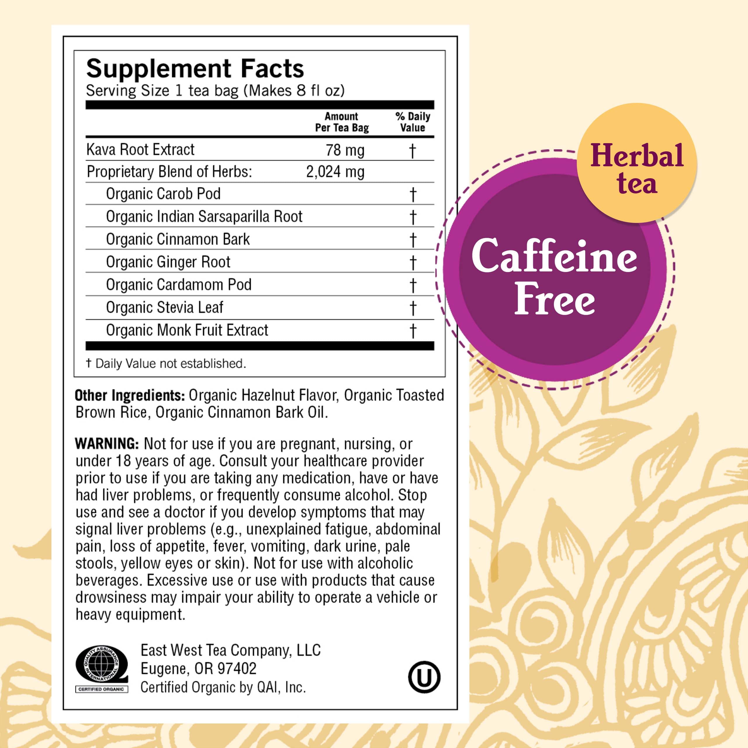 Yogi Tea Kava Stress Relief Herbal Tea, 16 Bags