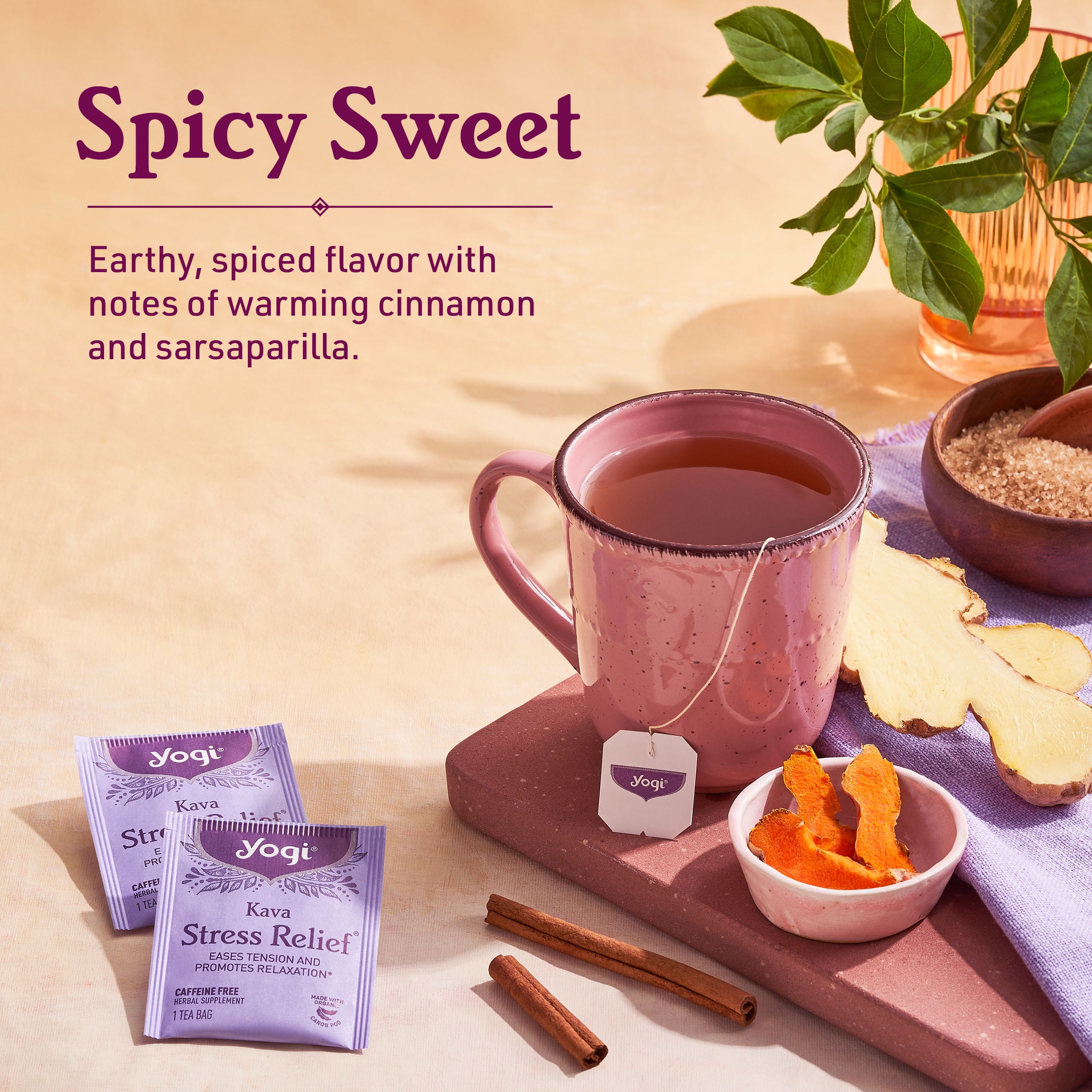 Yogi Tea Kava Stress Relief Herbal Tea, 16 Bags