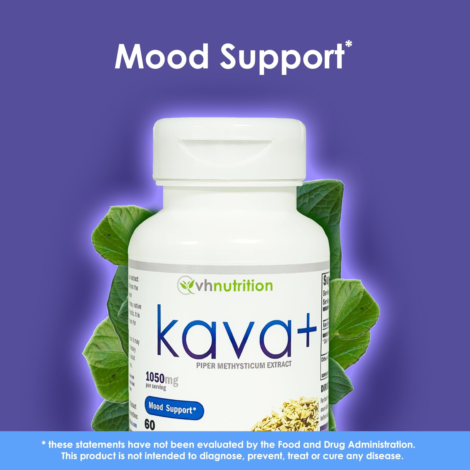 VH Nutrition KAVA+ Mood Support Capsules | 60 count