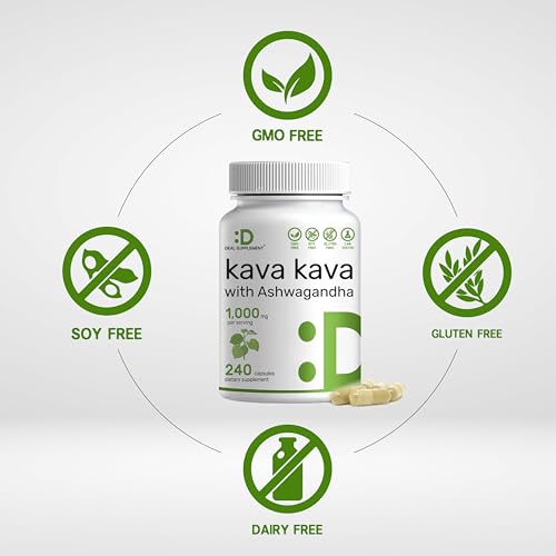Kava Kava & Ashwagandha Supplement - 240 Capsules