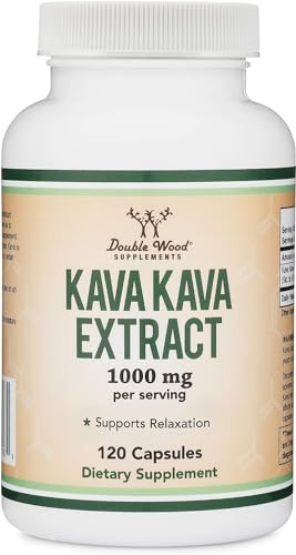 High potency Kava Kava Capsules, 1,000mg, 120 ct