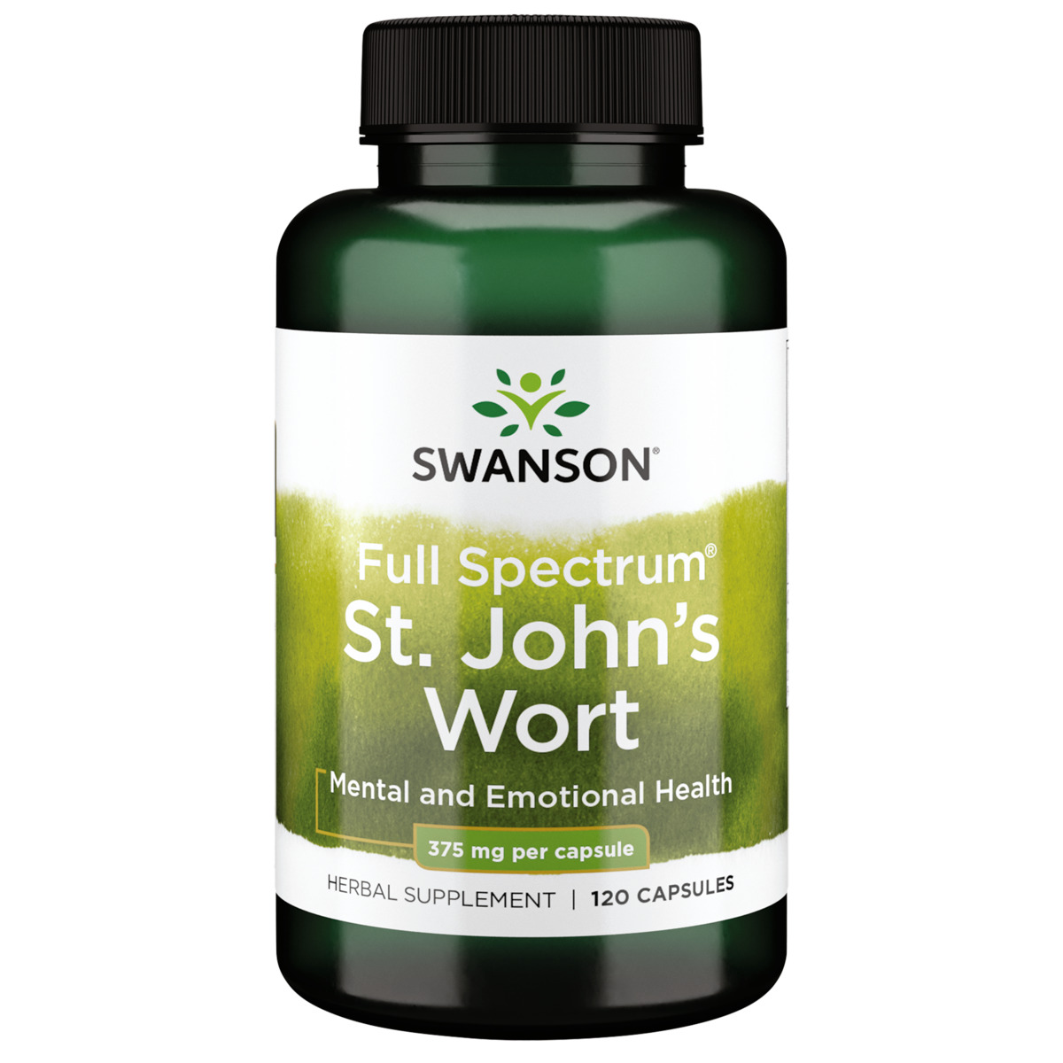Swanson St. John's Wort Capsules, 375mg, 120 Count