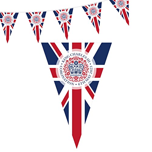 King Charles III Union Jack Bunting Decorations