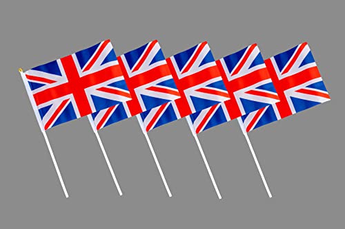 10 Union Jack Hand Flags