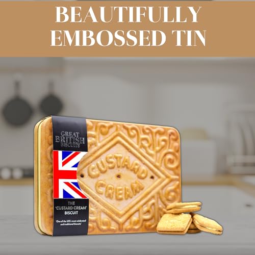 Custard Cream Biscuit Tin - British Gift Set