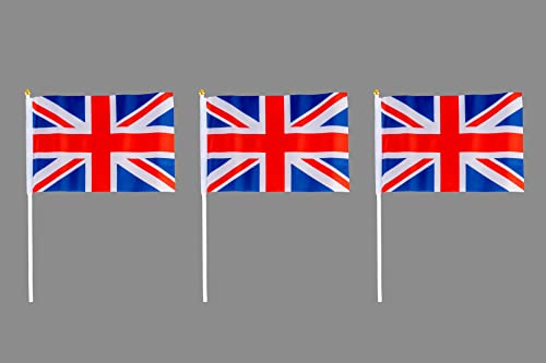 10 Union Jack Hand Flags