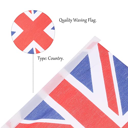 50 British Union Jack Handheld Flags for Decoration