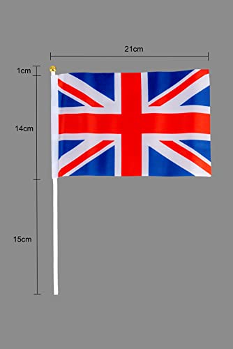 10 Union Jack Hand Flags