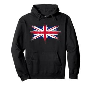 British Flag Brush Style Hoodie