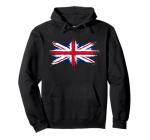 British Flag Brush Style Hoodie