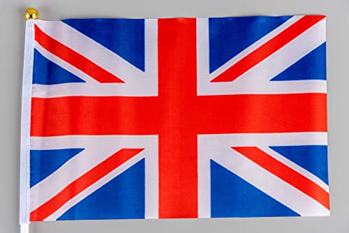10 Union Jack Hand Flags
