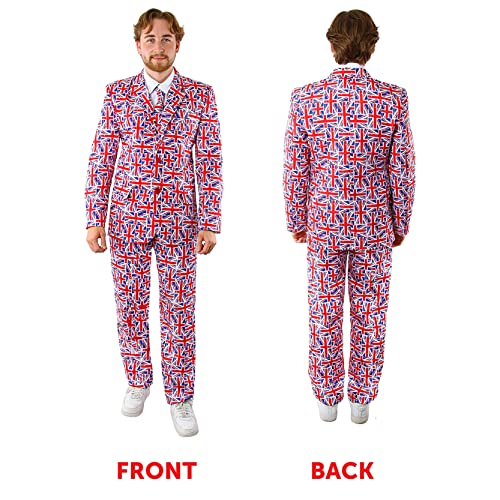 Union Jack Suit, Jacket and Trousers - All Sizes