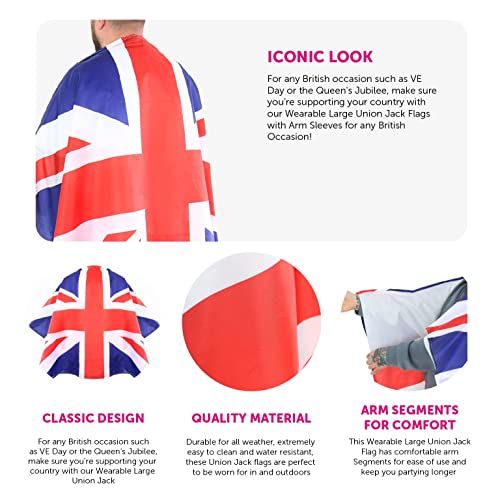 Union Jack Flag Cape - Pack of 1