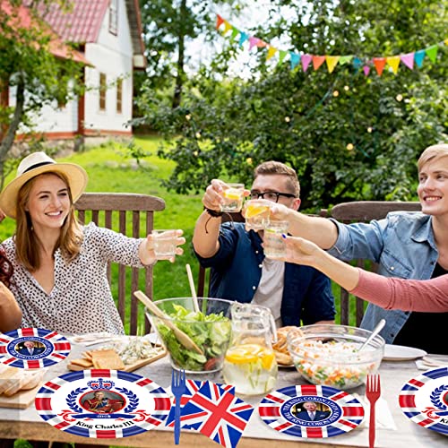 Royal Coronation 50 PCS Party Set with Union Jack Tableware