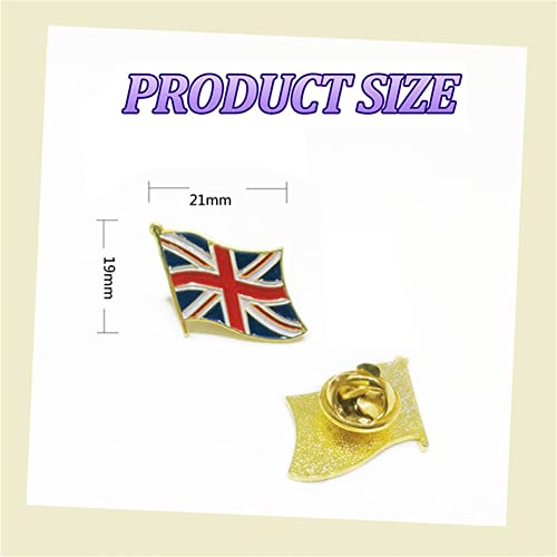 Set of 5 Union Jack Flag Brooches