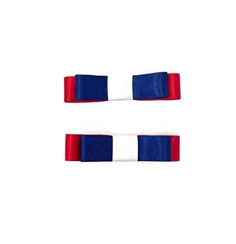 Union Jack Bow Hair Clip Set - Party Accessory