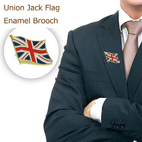 Set of 5 Union Jack Flag Brooches