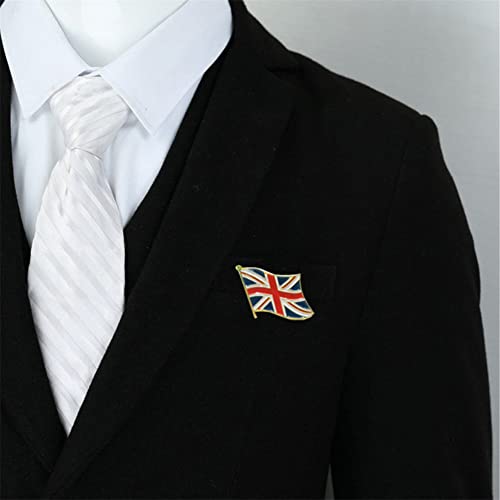 Set of 5 Union Jack Flag Brooches