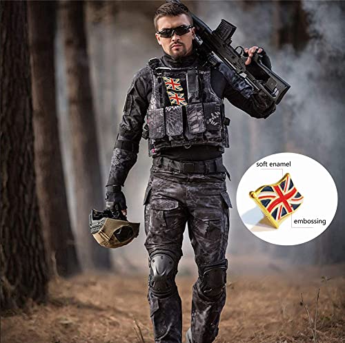 Set of 5 Union Jack Flag Brooches