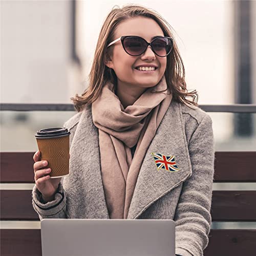 Set of 5 Union Jack Flag Brooches