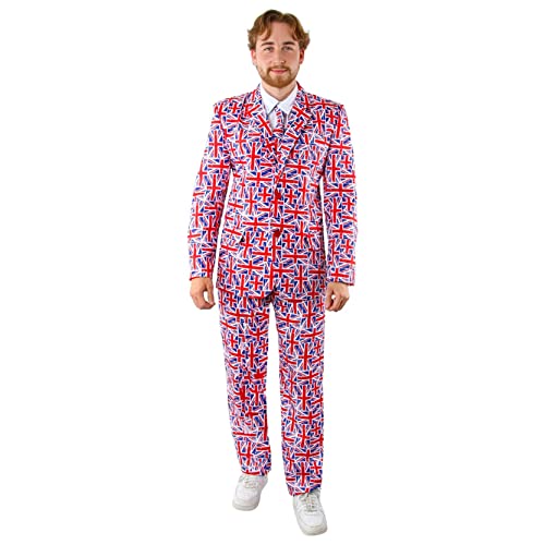 Union Jack Suit, Jacket and Trousers - All Sizes