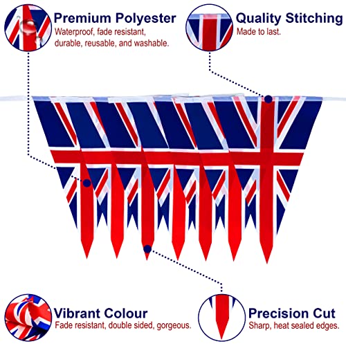 Union Jack King's Coronation Bunting - Waterproof