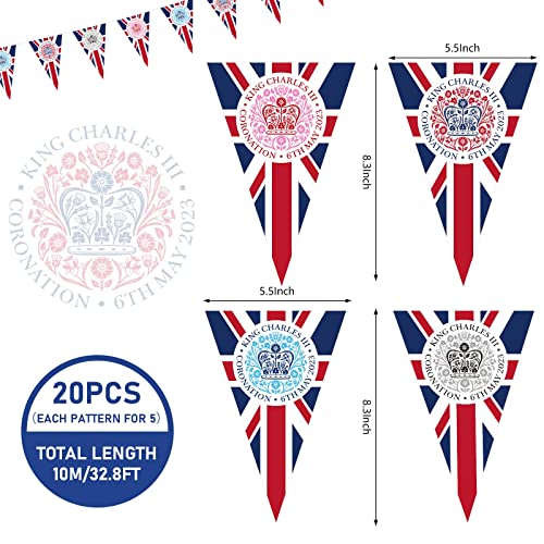 Union Jack Coronation Bunting - King Charles III