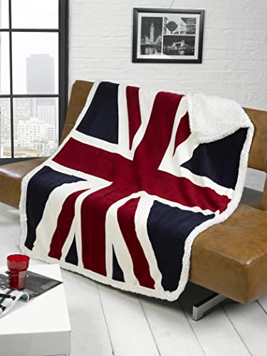 British Flag Fleece Throw Blanket