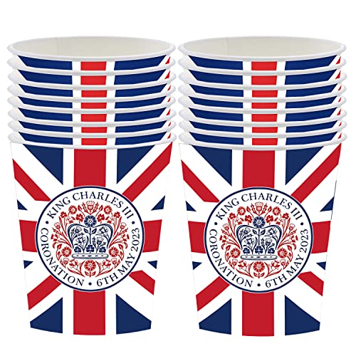 King Charles III Coronation Union Jack Paper Cups