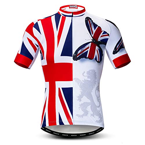 Union Jack Men's Cycling Top - White