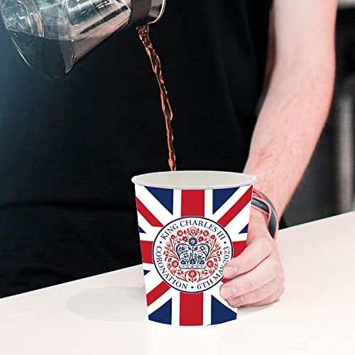 King Charles III Coronation Union Jack Paper Cups