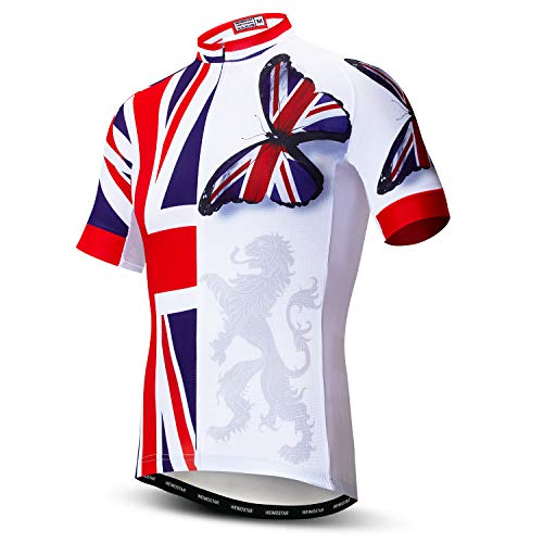 Union Jack Men's Cycling Top - White