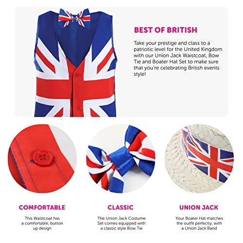Large Union Jack Fancy Dress Costume Set