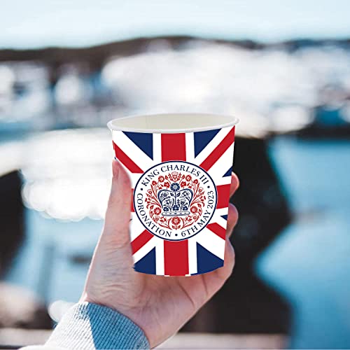 King Charles III Coronation Union Jack Paper Cups
