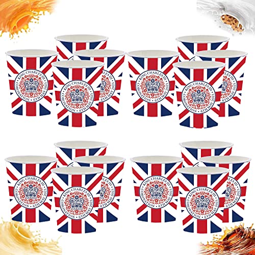King Charles III Coronation Union Jack Paper Cups
