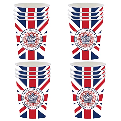 King Charles III Coronation Union Jack Paper Cups