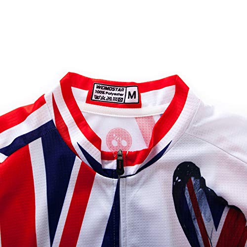 Union Jack Men's Cycling Top - White