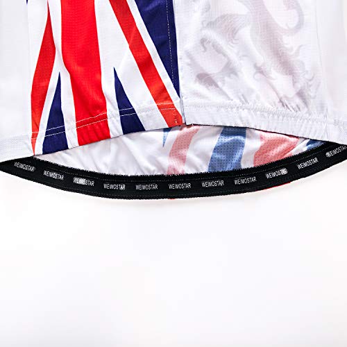 Union Jack Men's Cycling Top - White