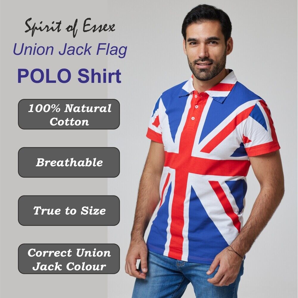Union Jack Polo Shirt in Multiple Sizes